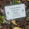 Remembrance marker tree dedication plaque cemetery marker grave ornament plaque
