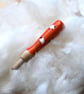  Hand painted orange sheep wooden needle grip tool for needle felting  - Image 2