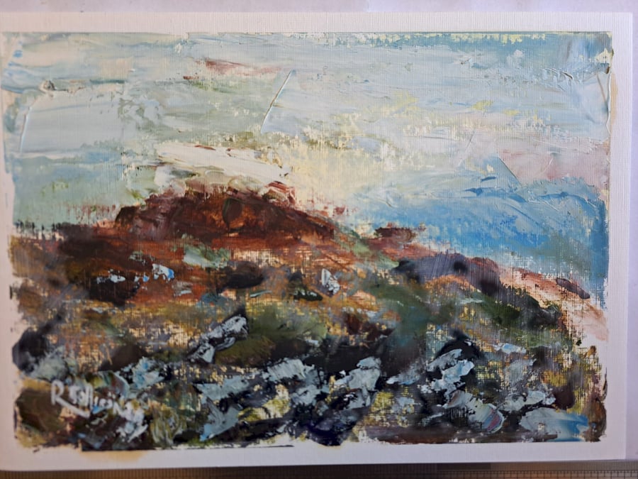 Redhills and Rocks (Original Landscape Painting)