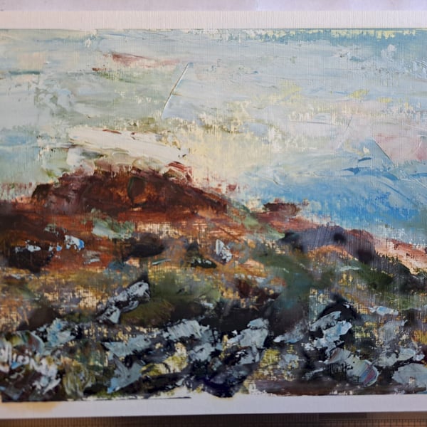 Redhills and Rocks (Original Landscape Painting)