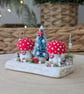 Handmade Wooden Toadstool Christmas Decoration  - Image 4
