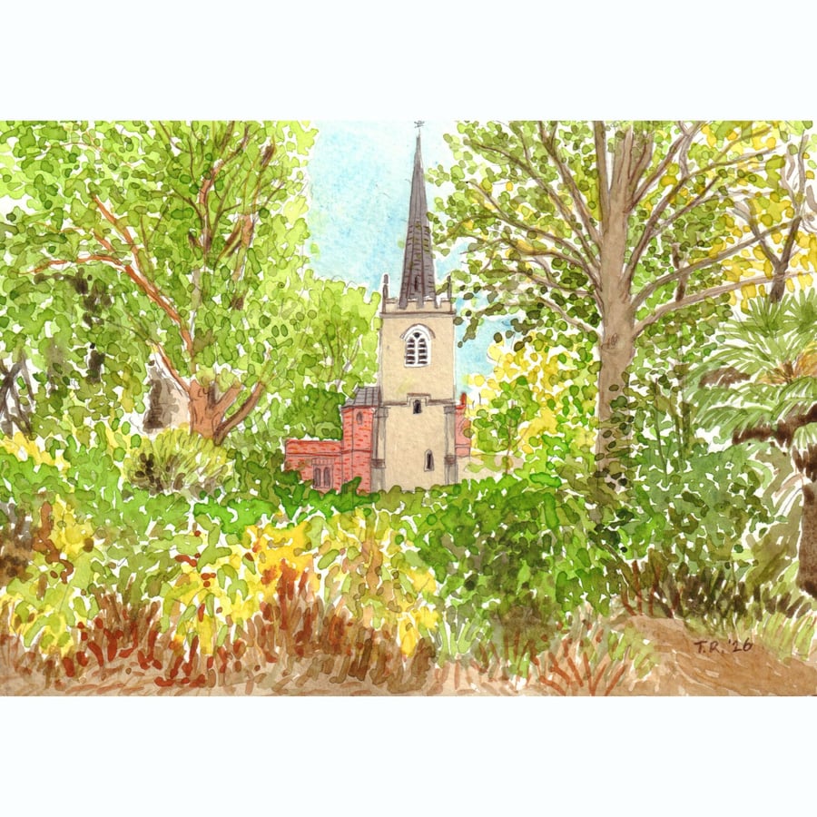 St Mary's old church, Stokey, A4 and A5 size