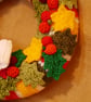 Jolly Holly Crochet Wreath, Holly, berries, stars, bow. sparkle  - Image 2