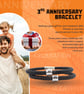 3rd Wedding Anniversary Gift - Leather Bracelet Anniversary Gifts - Image 7