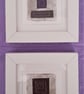 Colourful Combinations Grey Purple Handstitched Geometric Art Pictures - Image 5