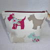 Scottie Dog Print Zipped Purse. Fully Lined with Gusset and Zip Pull.