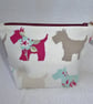 Scottie Dog Print Zipped Purse. Fully Lined with Gusset and Zip Pull. - Image 1