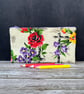 Pencil Case made from Rare 1940s Vintage Barkcloth Fabric, Lilac