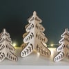 Wooden Minimalist Scandi Christmas Tree Table Decoration 