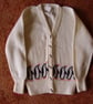 Penguin Cardigan with Penguin Buttons in machine wash wool or cotton - Image 1