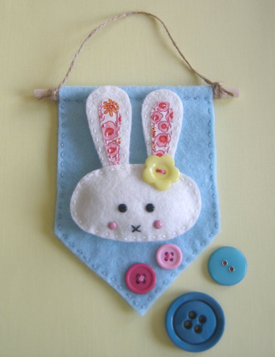 Sewing kit - craft kit  Make a bunny banner