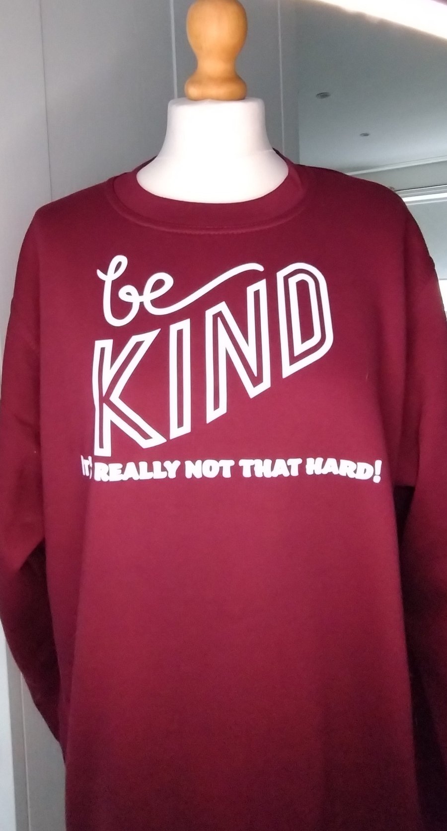 Maroon Be Kind Sweatshirt - X large