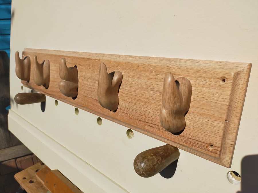 Unique Wall Orchids Oak Coat Rack