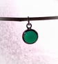 Silver pendant with green agate - Image 7