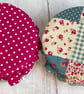 Extra small bowl covers for dips. Set of two. Blue and pink - Image 1
