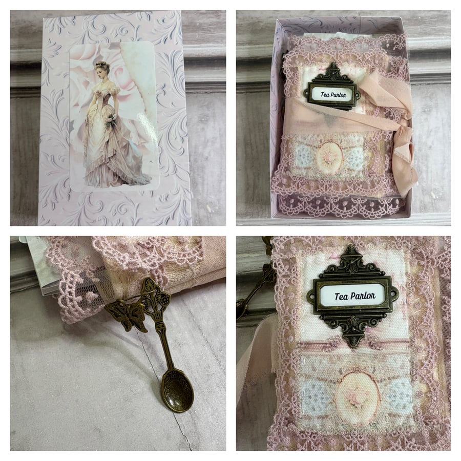 Empress Teacups & Pearls Fabric Book Empress Teacup by Carolee Crafts - DTP 0024