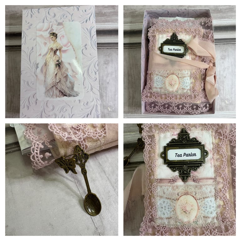 Empress Teacups & Pearls Fabric Book Empress Teacup by Carolee Crafts - DTP 0024