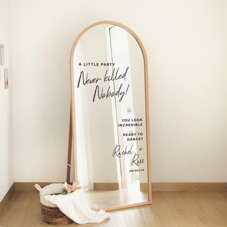 A Little Party Never Killed Nobody - Personalised Wedding Decor Vinyl Sticker