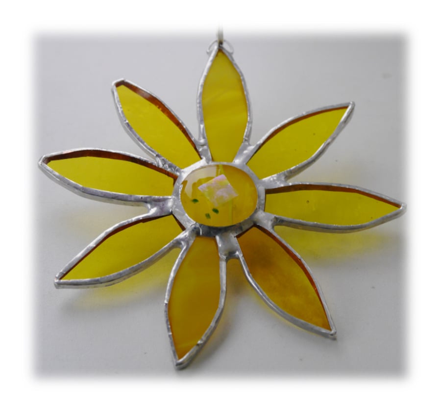 Sunflower Suncatcher Handmade Stained Glass 032