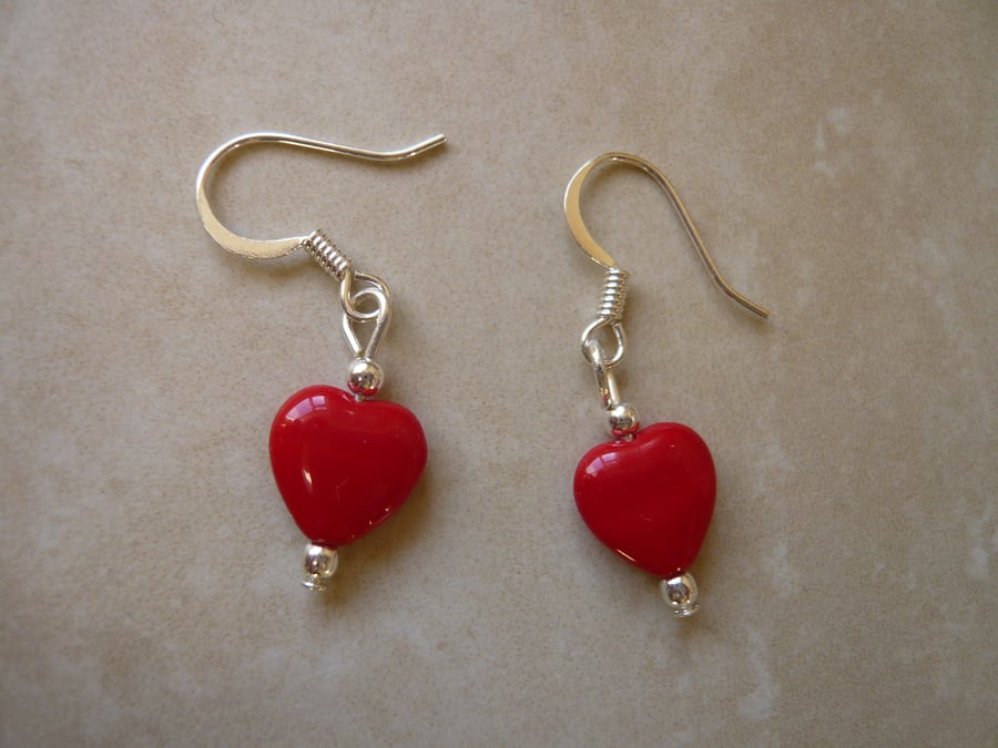 Red Heart Earrings