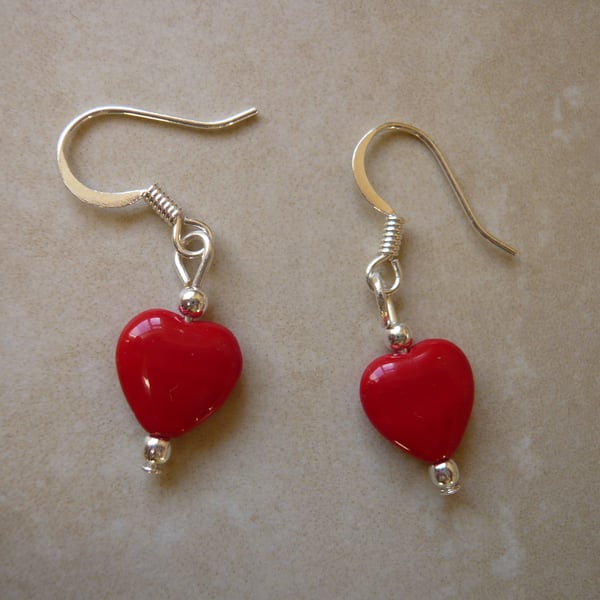Red Heart Earrings