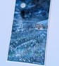 Welcome Home Cottage - Mixed media. Colourful. Unique. Moonlight. Mounted 