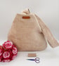 Cream leaf reversible knot bag,  handbag,  tote bag.  - Image 8