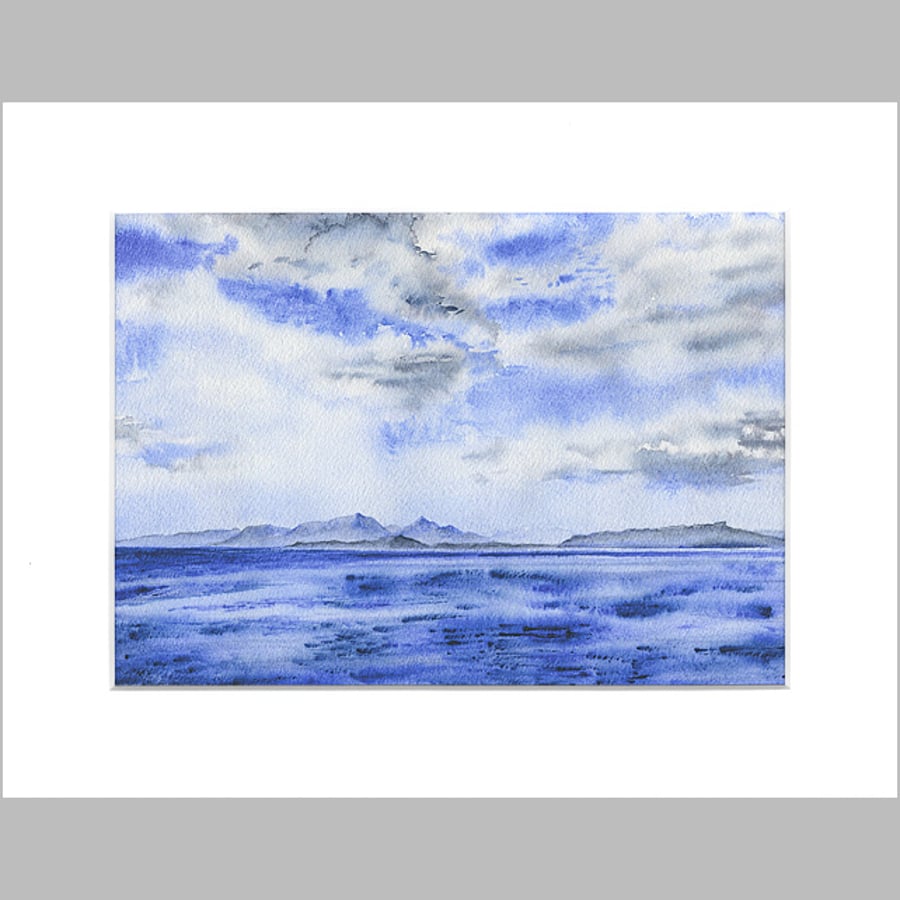  Mounted Giclée Print "A Blue Day in May" 9" x 7"