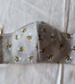 Cotton face covering with bee pattern - Image 2