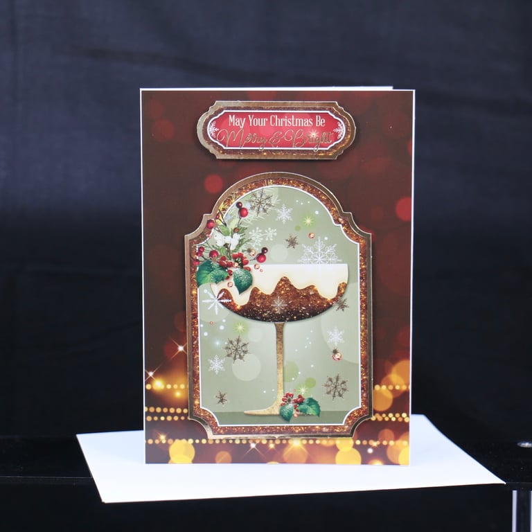 Merry and Bright Christmas greeting card