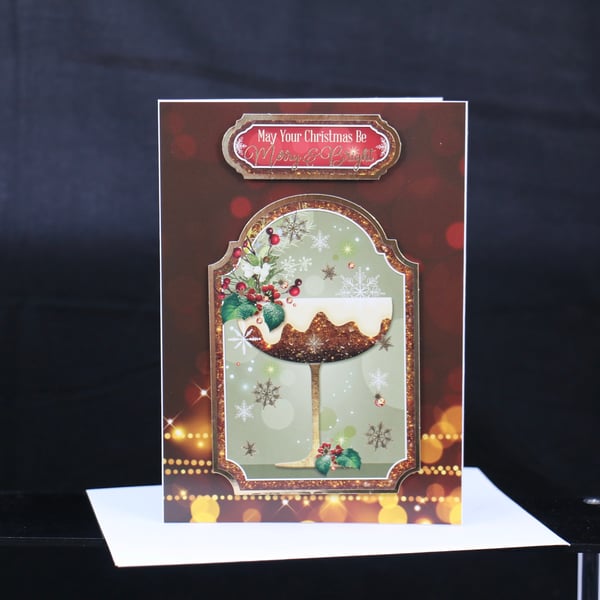 Merry and Bright Christmas greeting card