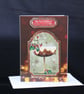 Merry and Bright Christmas greeting card