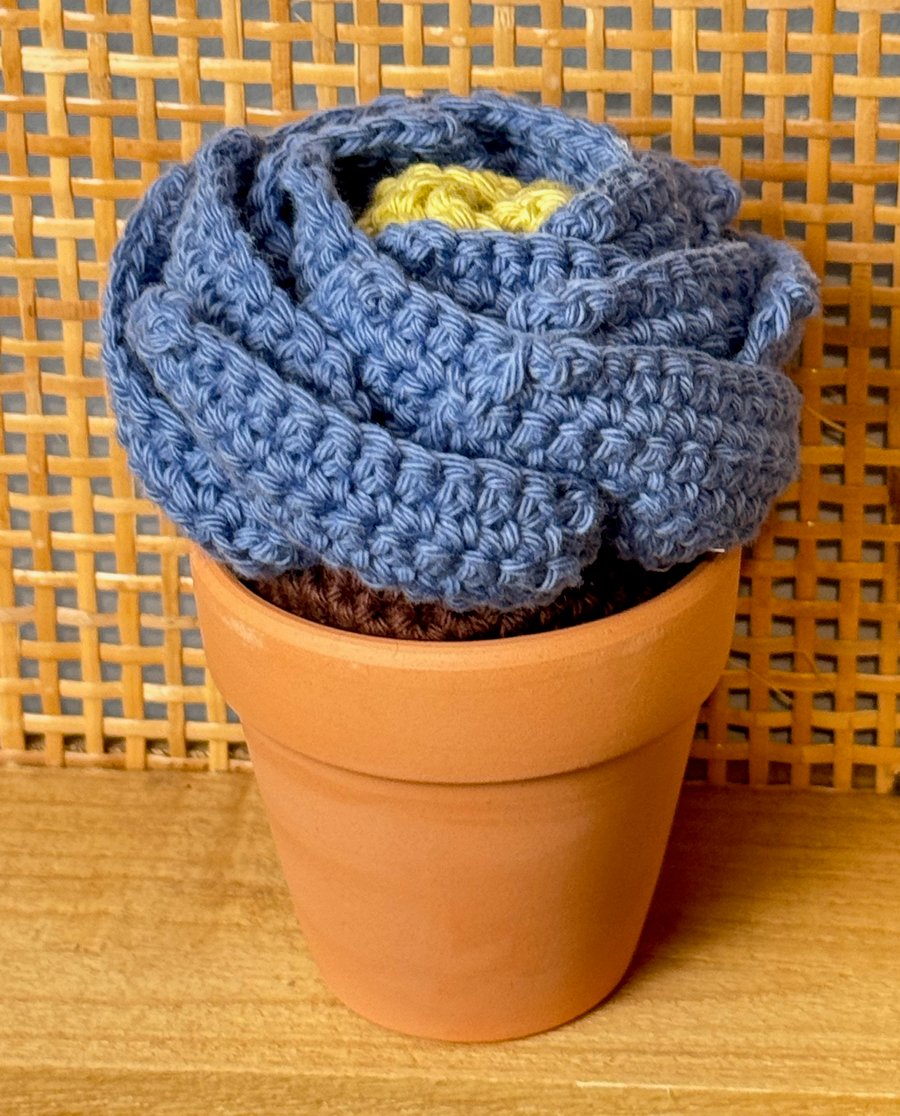 Handmade Crochet Flower in Pot