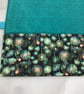 Floral fabric brush roll, Flowers pencil wrap, Tool wrap,  Handmade - Image 3