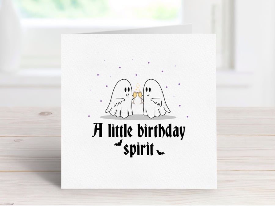 Image of Ghost Birthday Card, Funny Pun Birthday Card, Spooky Birthday Card.