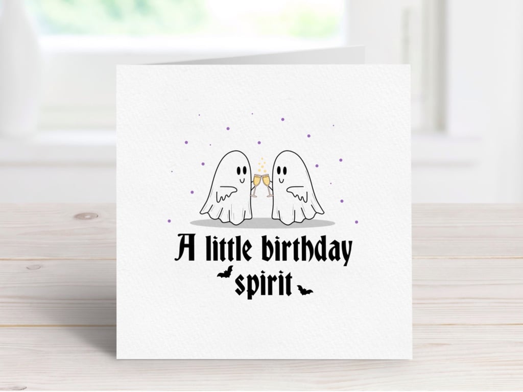 Ghost Birthday Card, Funny Pun Birthday Card, Spooky Birthday Card.