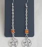 Dangly Pentacle Charm Earrings - Image 3