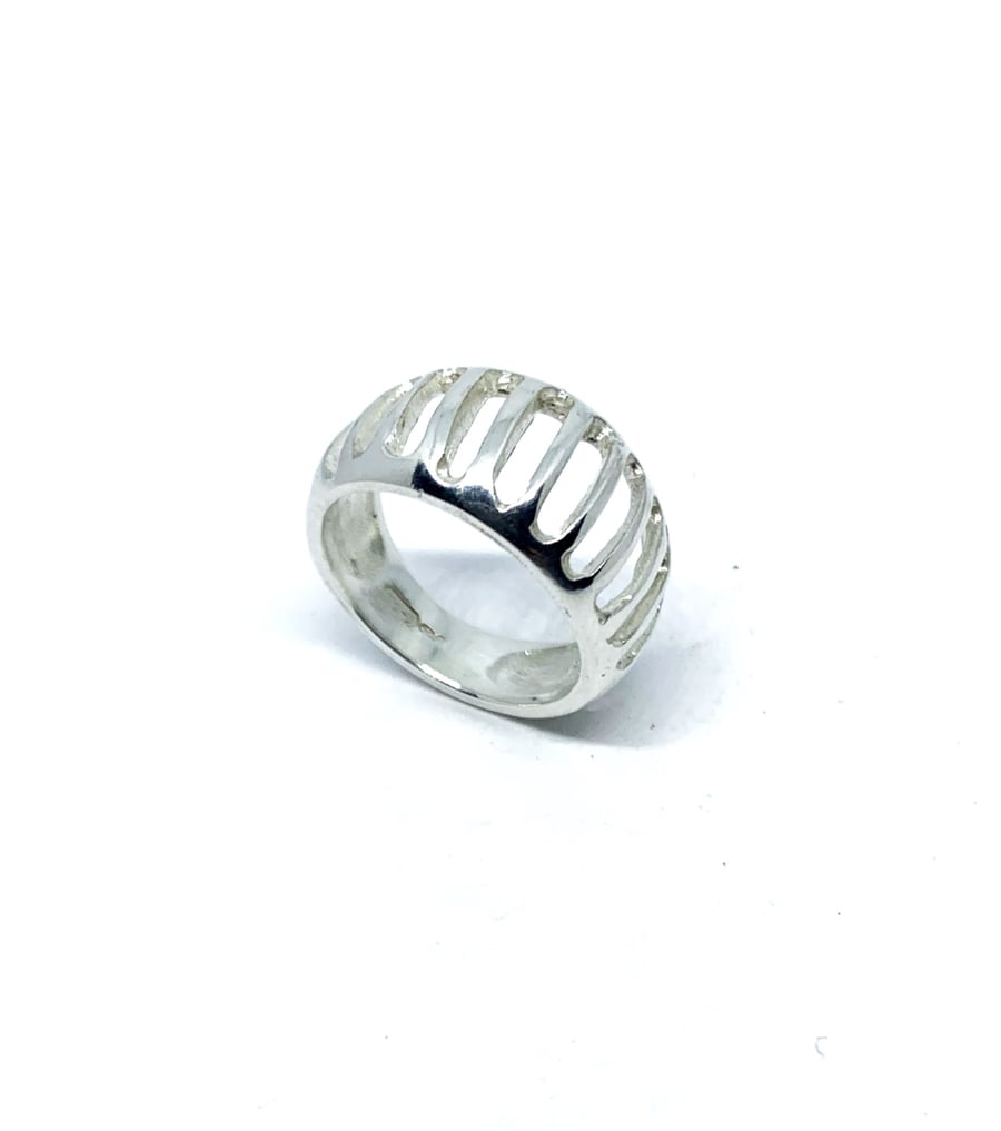 Dome ring in sterling silver 925