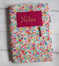 A5 Reusable Notebook Cover - Colourful Ditsy Floral, Floral Notebook - Image 1
