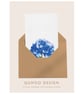Hydrangea blue flowers Greetings Card (QM 336)