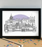 Rochdale Skyline Art Print - Image 1