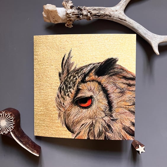 The Wise Old Owl Blank Greeting Card