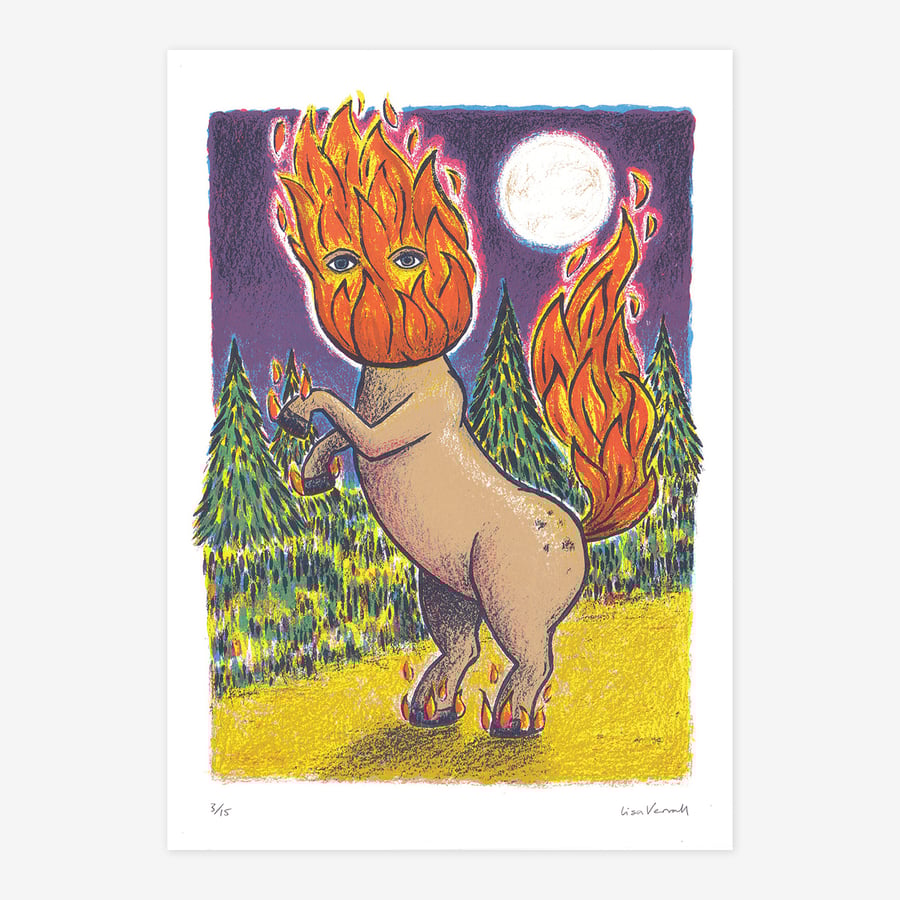 Headless Mule, 5-colour screen print 