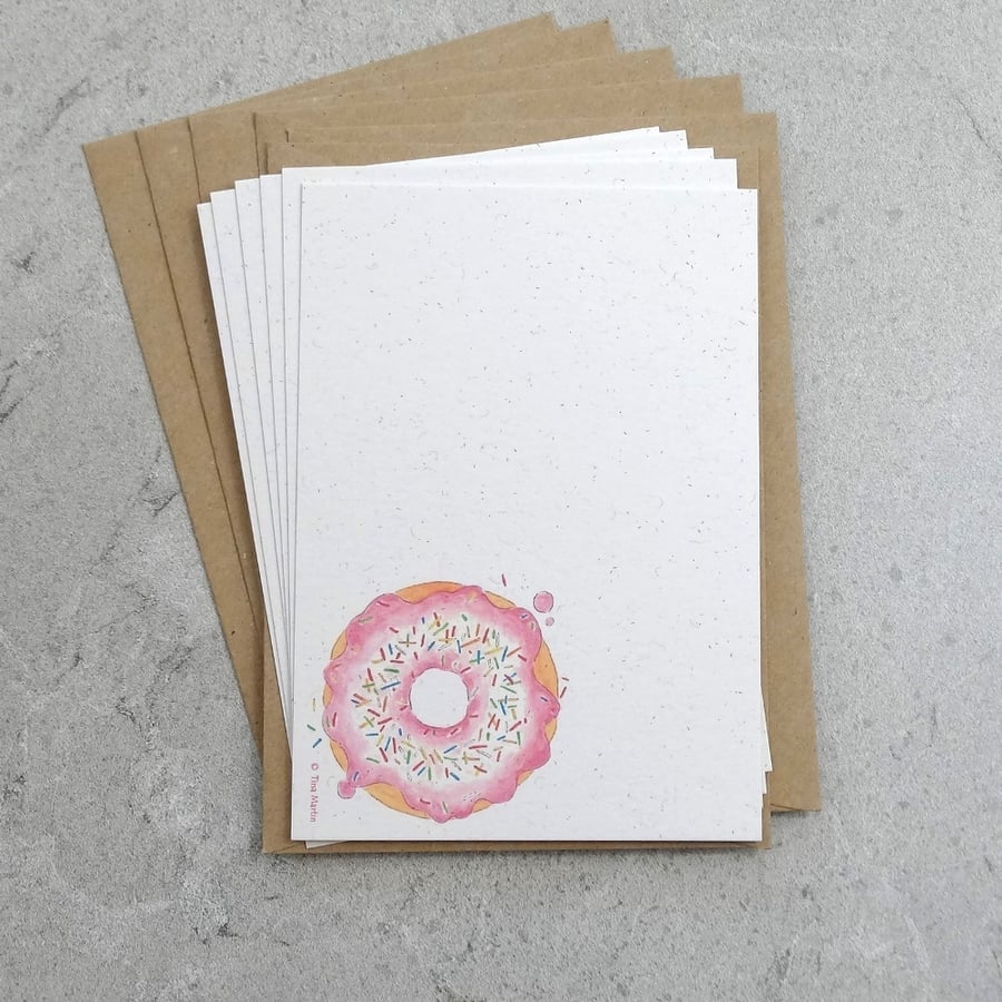 Postcards  (pk of 6) Pink Doughnut Eco Friendly  
