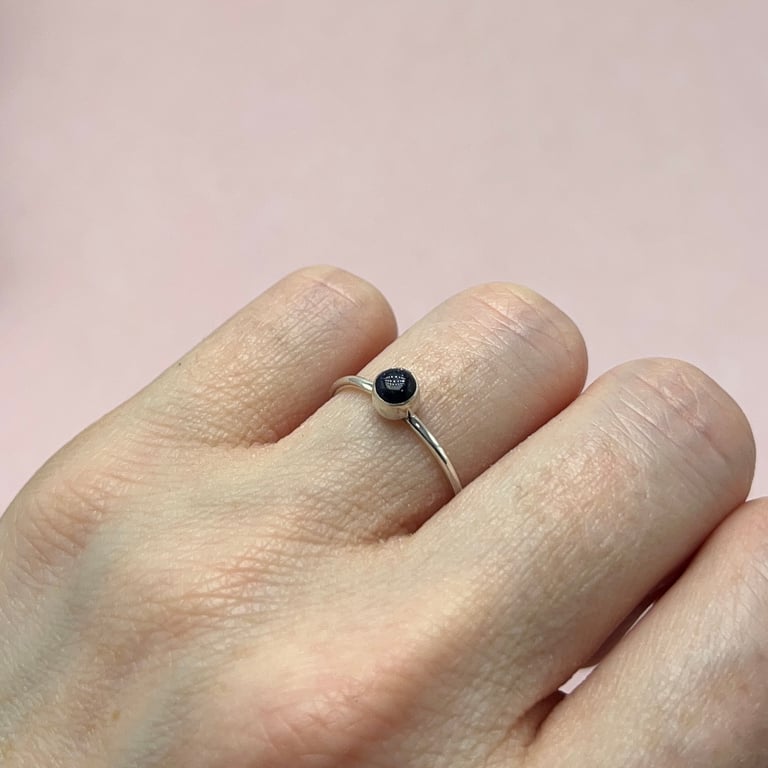 Written In The Stars Handmade Stacker Ring Size I (UK)