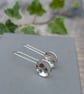 Sterling Silver Honeycomb Pattern Long Disc Earrings - JBJ1114 - Image 3
