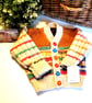 Gender Neutral Hand Knitted Baby Cardigan 6 - 12  months size - Image 8