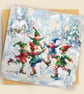 Dancing Elves – Premium Festive Greeting Card