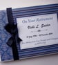 Navy blue Retirement Guest book, retirement keepsake, gift - Image 1