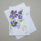 hand painted greetings card blank ( ref FA 64 E2 )